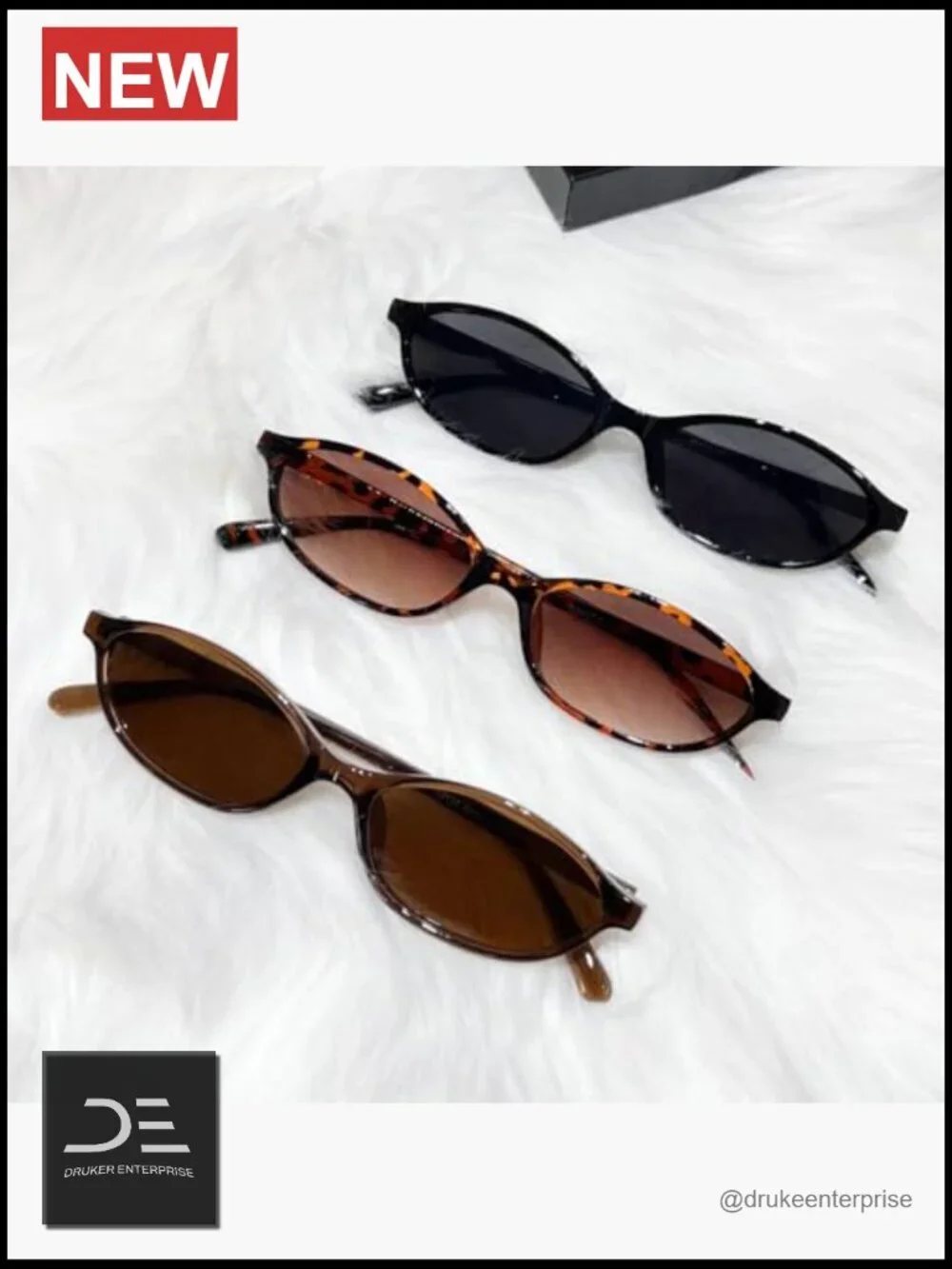 Retro Oval Sunglasses 90s Cat Eye Y2k UV Protection Narrow Shades